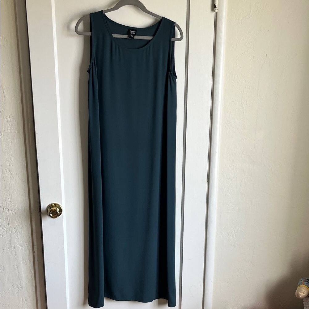 Nina Teal Sleeveless Maxi Dress